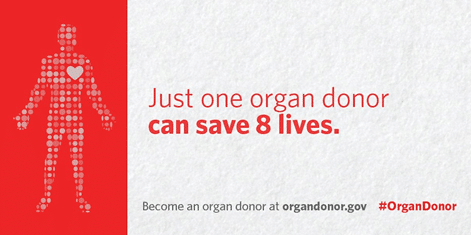A 2016 graphic published by the White House to encourage organ donation. Photograph courtesy of the White House Archives.